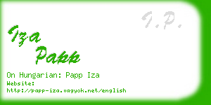 iza papp business card